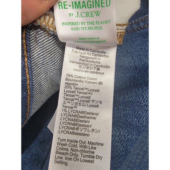 J.Crew Jeans Womens 28 Blue Essential Straight Stretch Denim Medium Wash BT090 - Picture 11 of 14